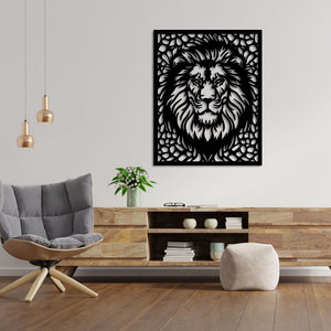 Portrait of the King Lion Metal Wall Art | Decorative Wall Sculpture